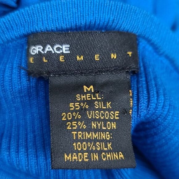 Grace Elements Ruffle Boat Neck Sweater Medium - Picture 4 of 6